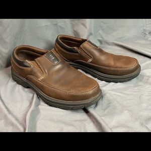 Skechers Men's Leather Brown Gel-Memory Foam Sz 13